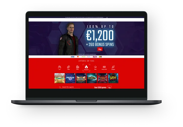 Captain Spins Casino Desktop